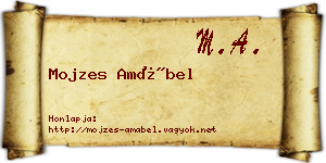 Mojzes Amábel névjegykártya